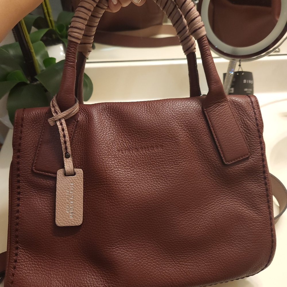 Plinio Visona Italian Leather Crossbody Shoulder Bag